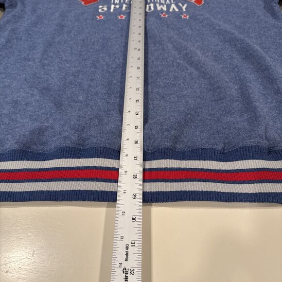 Nascar Daytona Sweatshirt Retro Applique Embroidered Crewneck Blue Soft L - Picture 7 of 8